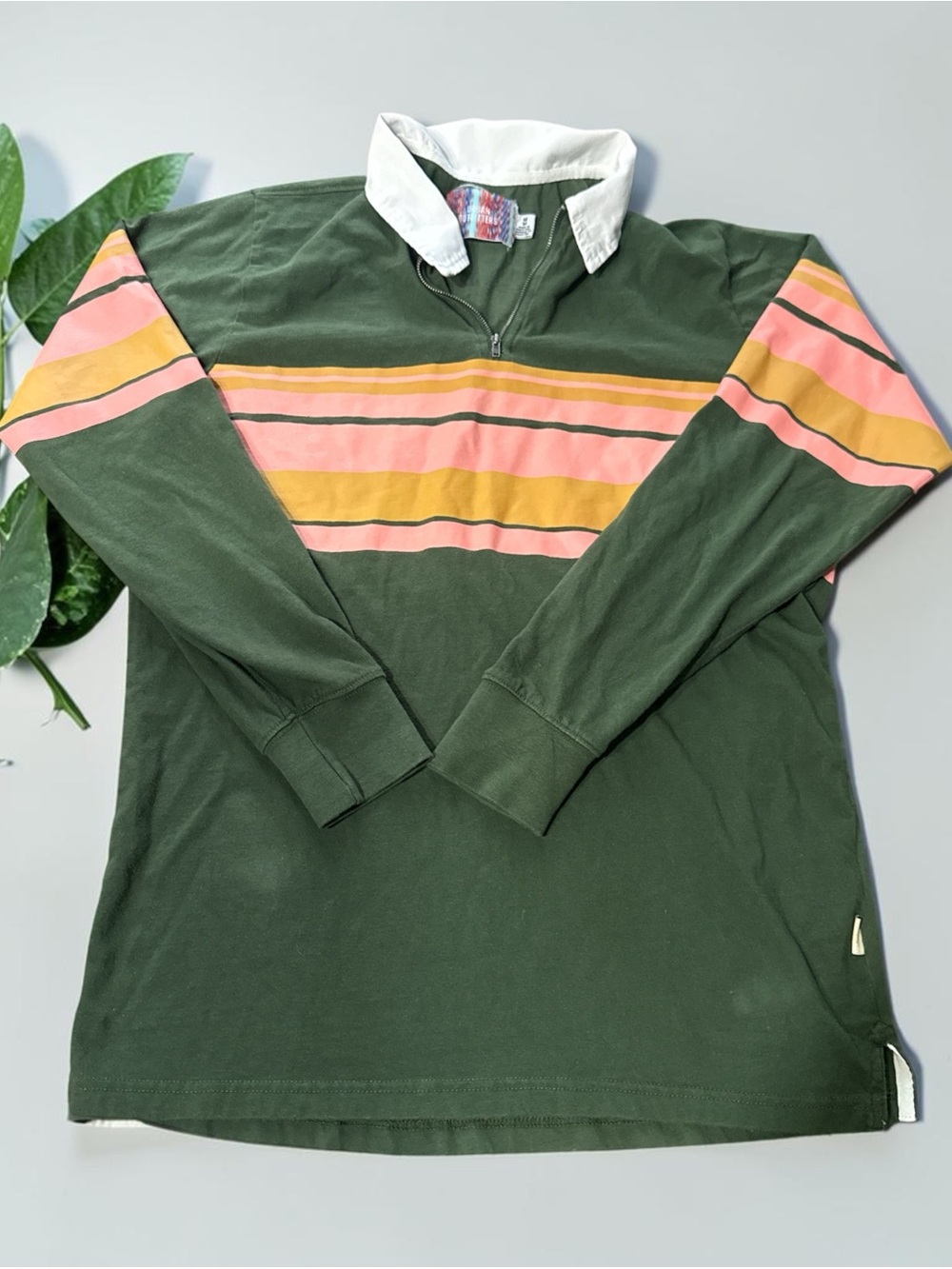 Urban Outfitters UO Quarter-Zip Rugby Shirt Medium